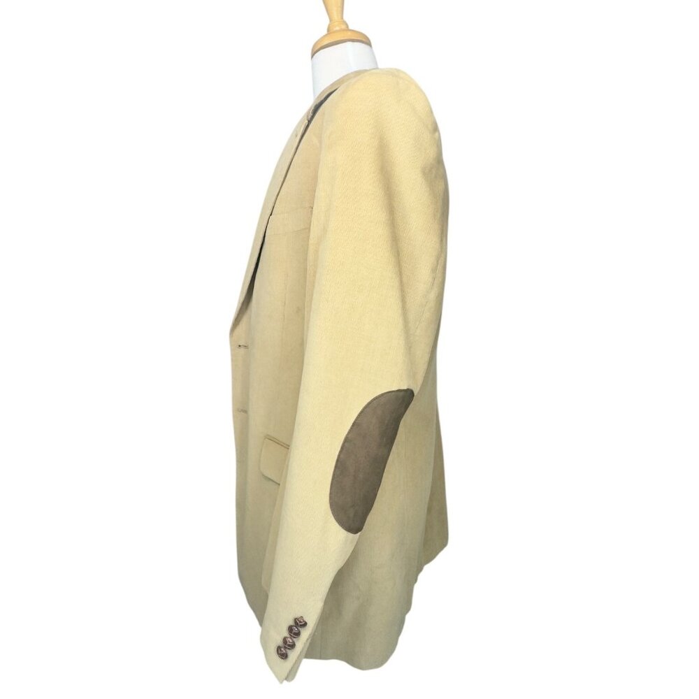 Lauren Ralph Lauren Men's Beige Cotton Sports Blazer with Elbow Patches 42L - Picture 14 of 14